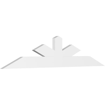 Ekena Millwork Saratoga Architectural Grade PVC Gable Bracket, 84"W x 17 1/2"H x 2"D x 6"F, 5/12 Pitch GBP084X18X0206SAR00